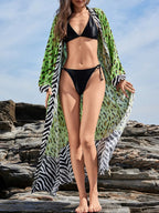 Beach Cover-Up Kimono Tropical Leopard Print Green Long Sleeve 3a07ecc5-a8a8-47a8-a13b-51fed99c88c0-Max-Origin Trendsi