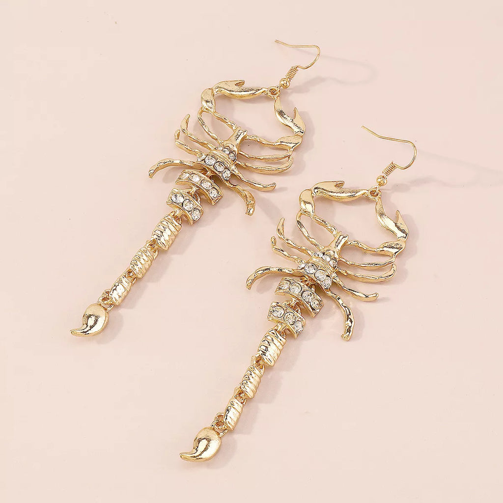 Scorpion Dangle Earrings 18K Gold-Plated Rhinestone Jewelry 3a0aa81e-b587-454b-8985-529715c78fc2-Max-Origin Trendsi