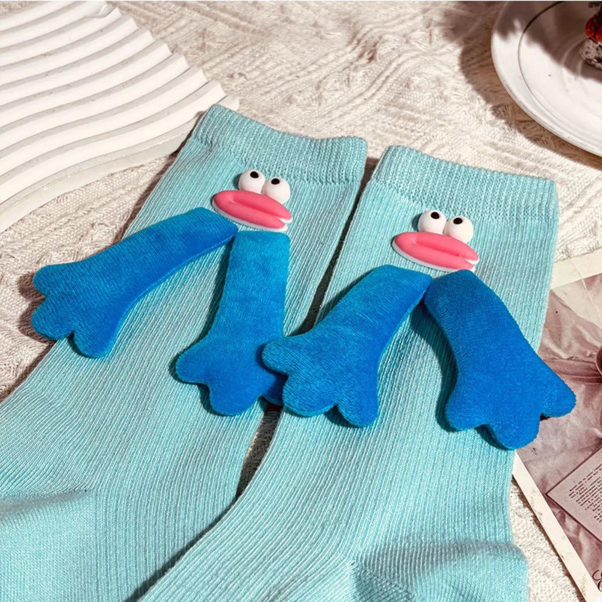 Women's Crew Socks Cartoon Ribbed Knit Cute Funny Accessories Pastel Blue One Size 3a4663a7-48d9-43f5-8461-e5adb5c36d5d-Max-Origin Trendsi