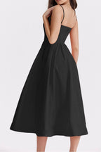 Floral Midi Dress Spaghetti Strap Ruched Zipper High Waisted 3a5196fa-385f-4941-958b-e2ff50552416-Max-Origin Trendsi