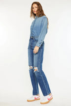Kancan Women's Boyfriend Jeans Ultra High Rise 90's Distressed Denim Pants 3a76992706f94d23a31927ed0d6cef1f-Max-Origin Trendsi