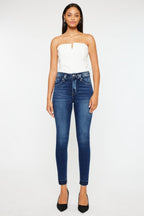 Kancan US Skinny Jeans High Rise Ankle Washed Raw Hem Denim Pants 3a81d5bb-9838-4351-87c3-ed3b7286560d-Max Trendsi