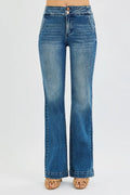RISEN Women's Bootcut Jeans Tummy Control High Rise with Double Button Waist DARK 3aae3e6cf3014b58938ec845c3b4771c-Max-Origin Trendsi
