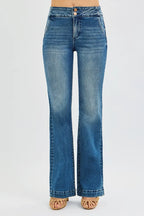 RISEN Women's Bootcut Jeans Tummy Control High Rise with Double Button Waist DARK 3aae3e6cf3014b58938ec845c3b4771c-Max-Origin Trendsi