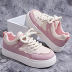 Women's Sneakers Round Toe Platform Mid Heels Casual Shoes 3ac12d89268a43409353e6f5bfffd17e-Max-Origin Trendsi