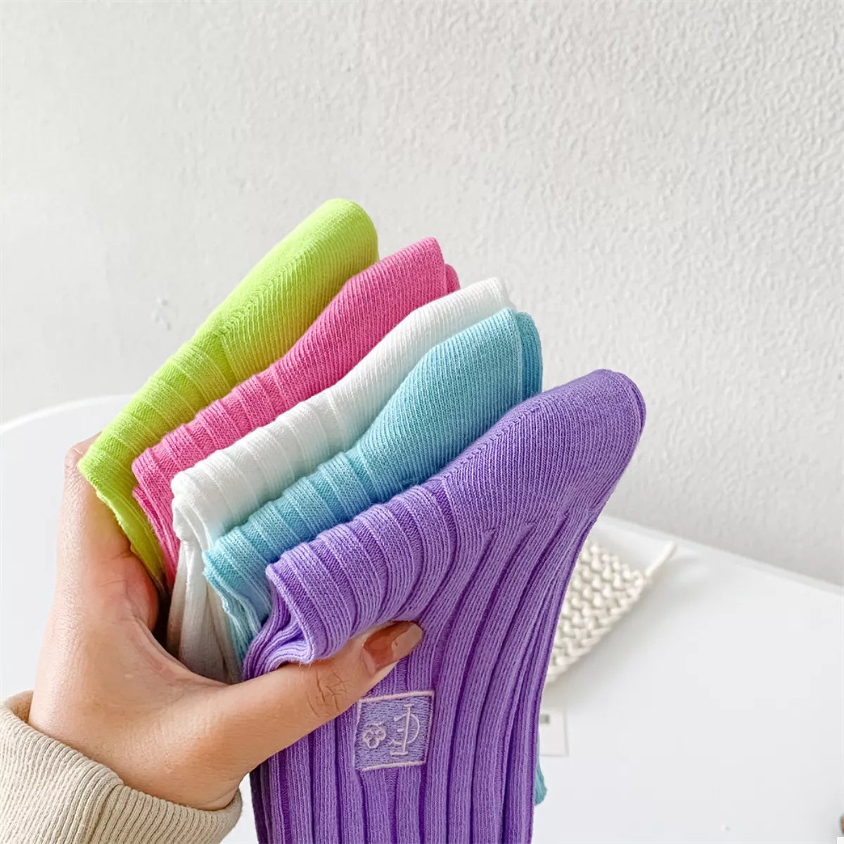 Women's Crew Socks Breathable Ribbed Knit 3ae21646-3989-4657-804c-8e5c998c93ce-Max-Origin Trendsi