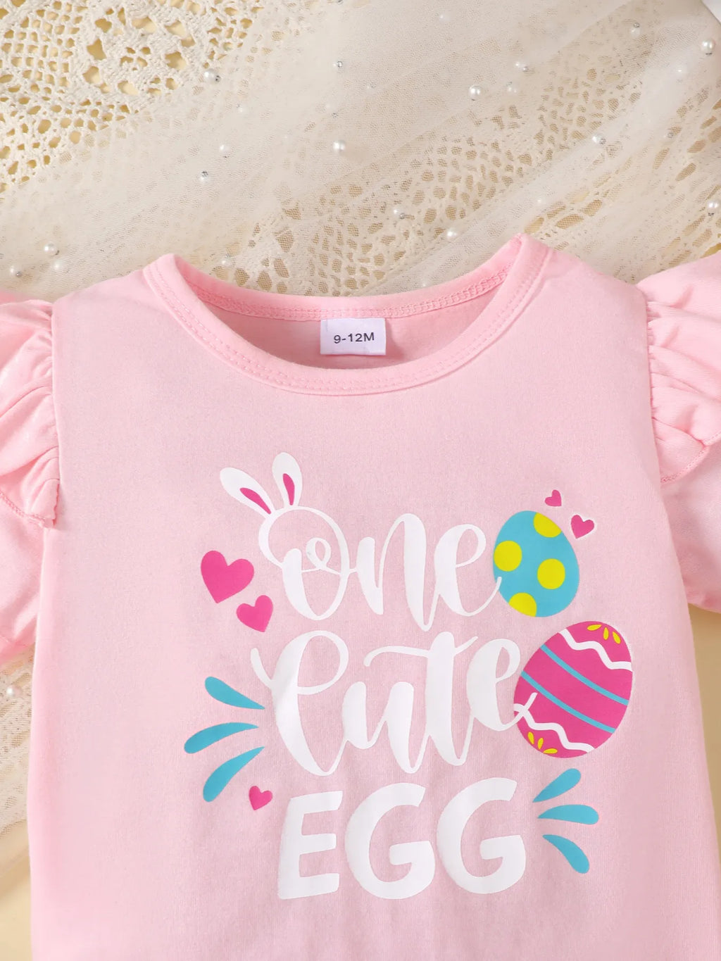 Baby Girl Set Pink Children's Ruffled Graphic Bodysuit and Mesh Sequin Skirt 3ae91ef8-c5f8-402c-9807-47ce89b4008c-Max-Origin Trendsi