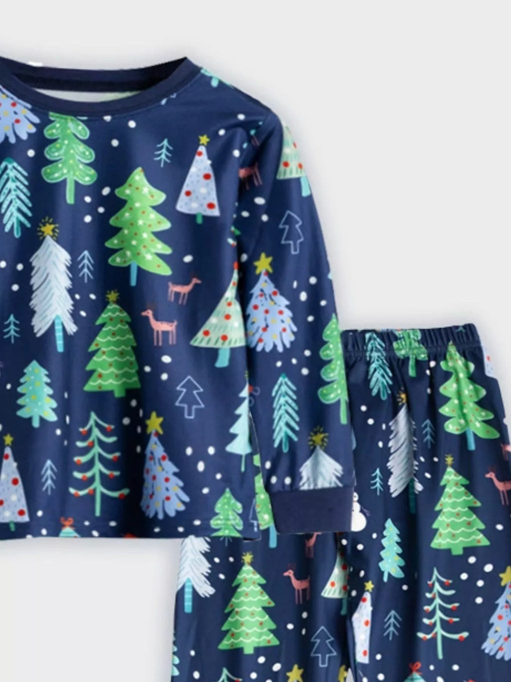 Children's Pajama Set Christmas Tree Print Colorful Top and Pants 3b087308-88a9-402d-97c5-0057681c88cf-Max-Origin Trendsi
