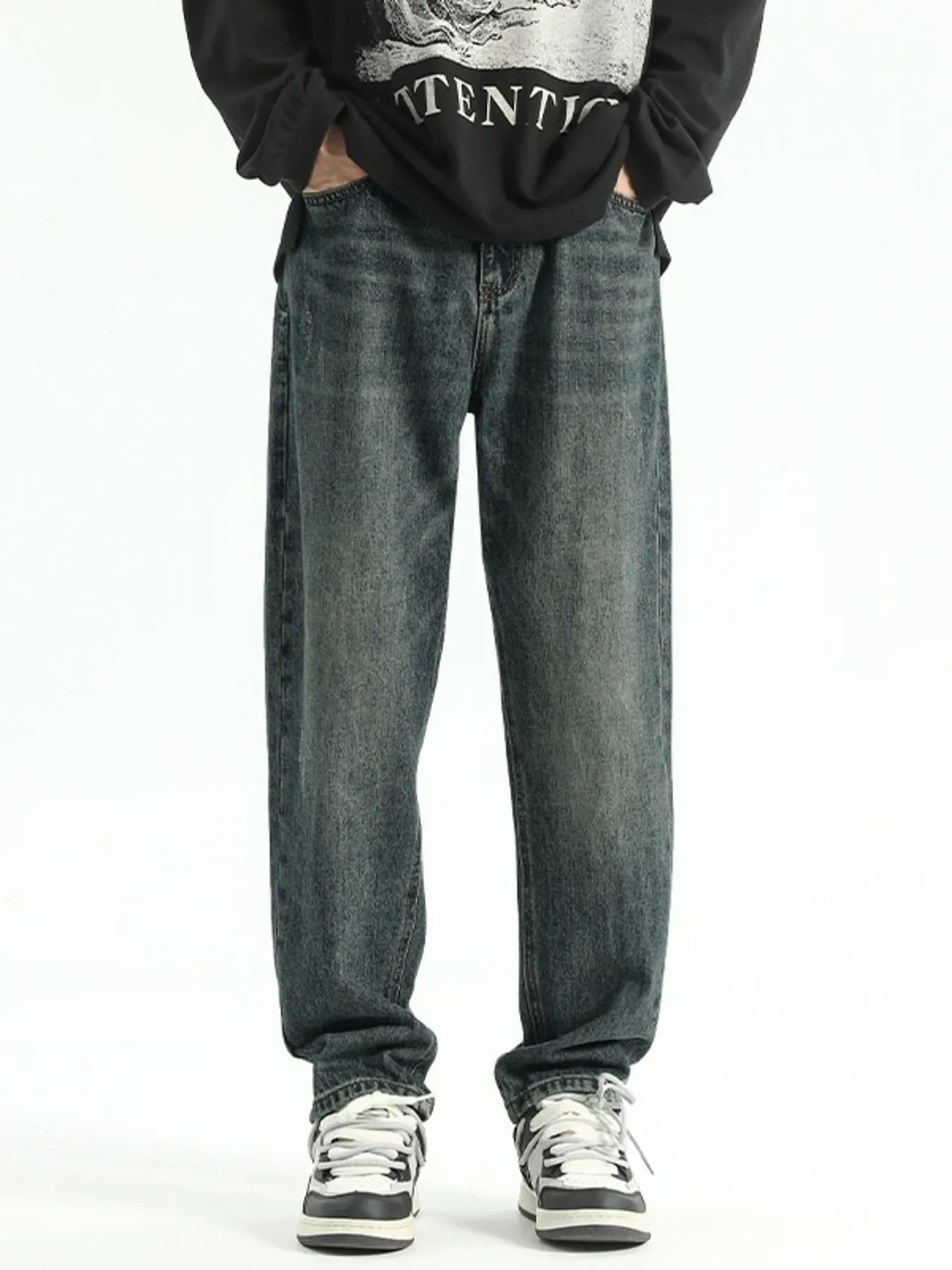 Men's Wide Leg Jeans Nostalgic Blue Washed Relaxed Fit Denim Pants Nostalgic Blue 3b0c508bbf3241c49b2cf0bea6741607-Max-Origin Trendsi