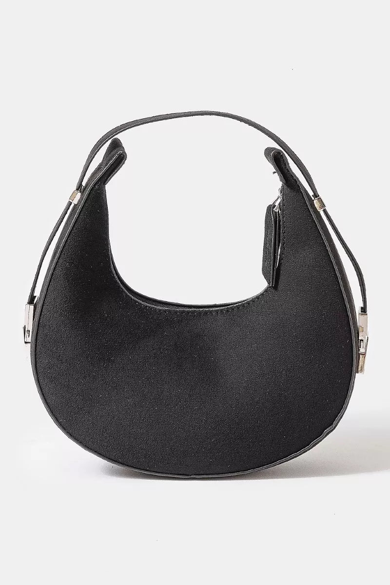 Fame Accessories Hand Bag Crescent Soft Circle Medium Tote BK One Size 3b293cfb-1c95-452e-8635-168419c873aa-Max-Origin Trendsi