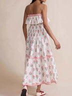 Midi Dress White Floral Strapless Ruffle Off Shoulder 3b5acef4-58ec-4247-be73-8ef4bc7e360d-Max-Origin Trendsi