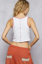 POL Cropped Tank Top White Round Neck with Embroidered Flowers 3b6b2acb-4e09-4c4f-a0d3-3de6129287ec-Max-Origin Trendsi