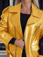 Women's Biker Jacket Zip Up Long Sleeve Pu Leather Overzided Outwear 3b824cac-3db3-4eba-b0d8-1290fd1164d9-Max-Origin Trendsi