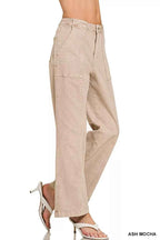 Zenana Straight Leg Utility Pocket Jeans