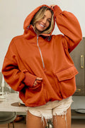 BiBi Fleece Hoodie Oversized Half Zip Washed Long Sleeve with Pockets VINTAGE RUST 3b8d04e9f1ca464da3efb84dbbbc2fb8-Max-Origin Trendsi