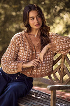 SO ME Soft Chenille Yarn Textured Button Sweater Cardigan CAMEL 3ba31a5fe15b4ed2b73dbe29f64ea13f-Max-Origin Trendsi