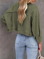 Jacket Button Up Flap Pocket Soft Unlined Long Sleeve Outwear 3bac97f6-4803-4544-a8a9-96b9d53afdb9-Max Trendsi