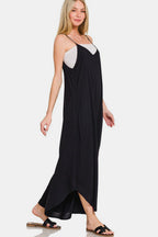 Zenana Women Overall Black Spaghetti Strap Wide Leg with Pockets 3bde2f0b-148b-462e-ac8d-11c84c2c2f2f-Max Trendsi