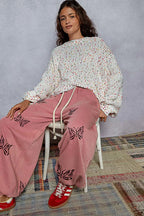 POL Sweater Knit White Pink Colorful Round Neck Fringed Distressed Hem 3bdf565e-e3df-4801-a985-87449d5c9218-Max-Origin Trendsi