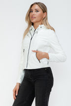 Snobbish Faux Leather Women White Zip Pockets Hooded Basic Jacket 3bfca302-84c8-413f-96b9-ac2106082f75-Max_463f5fc8-73da-4b59-9b78-c96f4aab3ab7 Trendsi