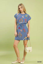 Umgee Embroidered Floral Mini Dress with Waist Tie 3bfff0b4-bfd4-4e4c-ae8e-238c3e8f350d-Max-Origin Trendsi