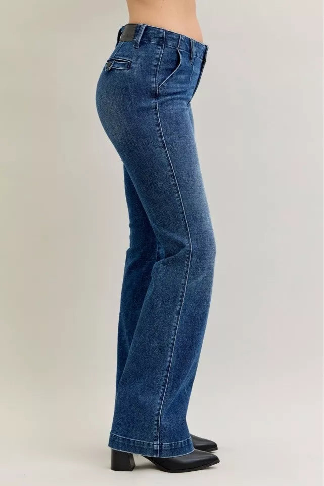 Judy Blue Bootcut Jeans Mid Rise with Welt Pockets Medium Wash Plus Sizes 3c2790eacb814fba934e3efa5820fe71-Max-Origin Trendsi