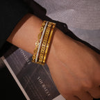 18K Gold-Plated Bracelet Czech Diamond Titanium steel Gold Women Jewelry Gold One Size 3c47b693-3afb-4090-a4ce-fde5247fb4c4-Max Trendsi