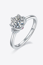 Murray Silver Women Ring 1 Carat Moissanite Stone 925 Sterling Platinum-plated 3c7fab3581d947fe8899f53e480aaf24-Max Trendsi