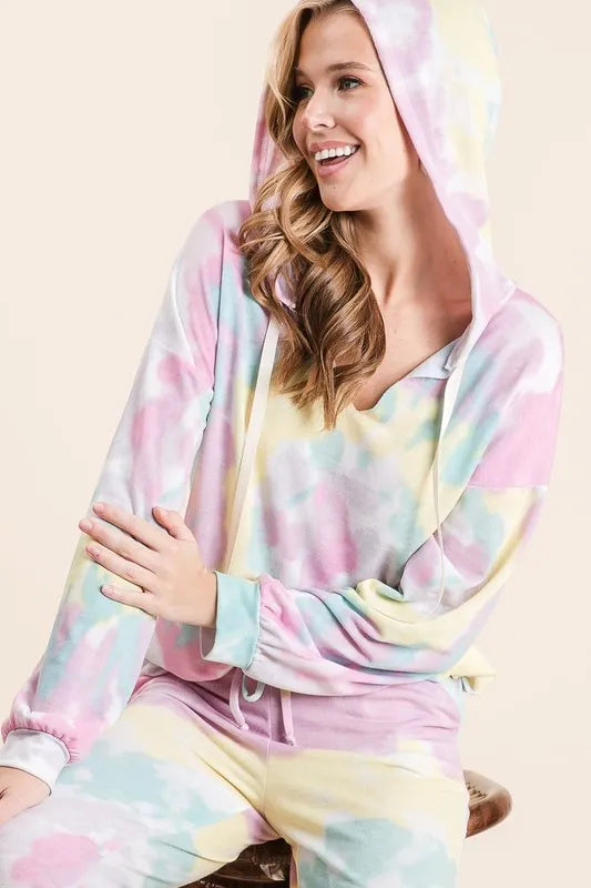 BiBi Tie Dye Casual Pants French Terry Lavender Multi Pocketed Jogger 3c843d4fa13b4034823a25dfaf159a6d-Max-Origin Trendsi