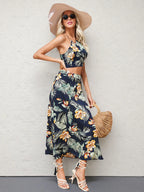Women's Outfit Set Black Floral Cropped Cami Top and Midi Skirt 2 Pcs 3d514039b295440f9141f62dafe9827f-Max-Origin Trendsi