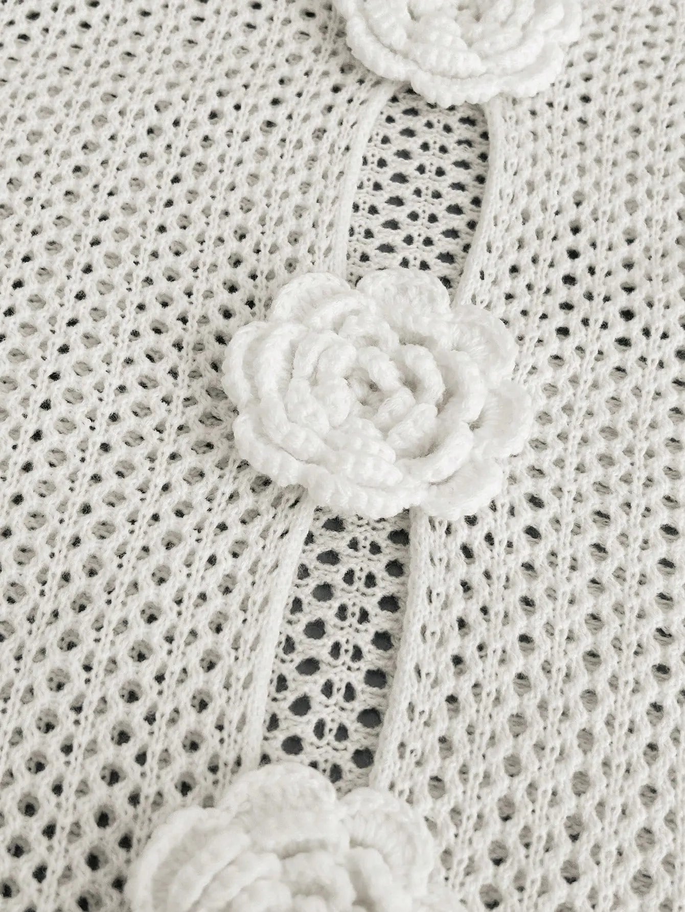 Knit Cover Up Ivory Crochet Cutout with Rose Appliques Long Sleeve 3d616be1-9d0e-4fc1-8e08-6c113c30ece2-Max-Origin Trendsi