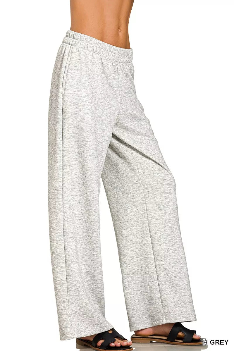 Zenana Womens Outfit Set Light Gray Scuba Side Slit Long Sleeve Top and Pants 3d6da68e1ab24aca915d9ce2f7dba6c0-Max-Origin Trendsi