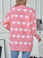 Women Cardigan Heart V-Neck Button Up Long Sleeve Soft Acrylic Knitwear 3d6f61fa-bb73-457a-a629-10cde0713003-Max Trendsi