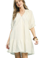 Umgee Cotton Gauze Mini Dress