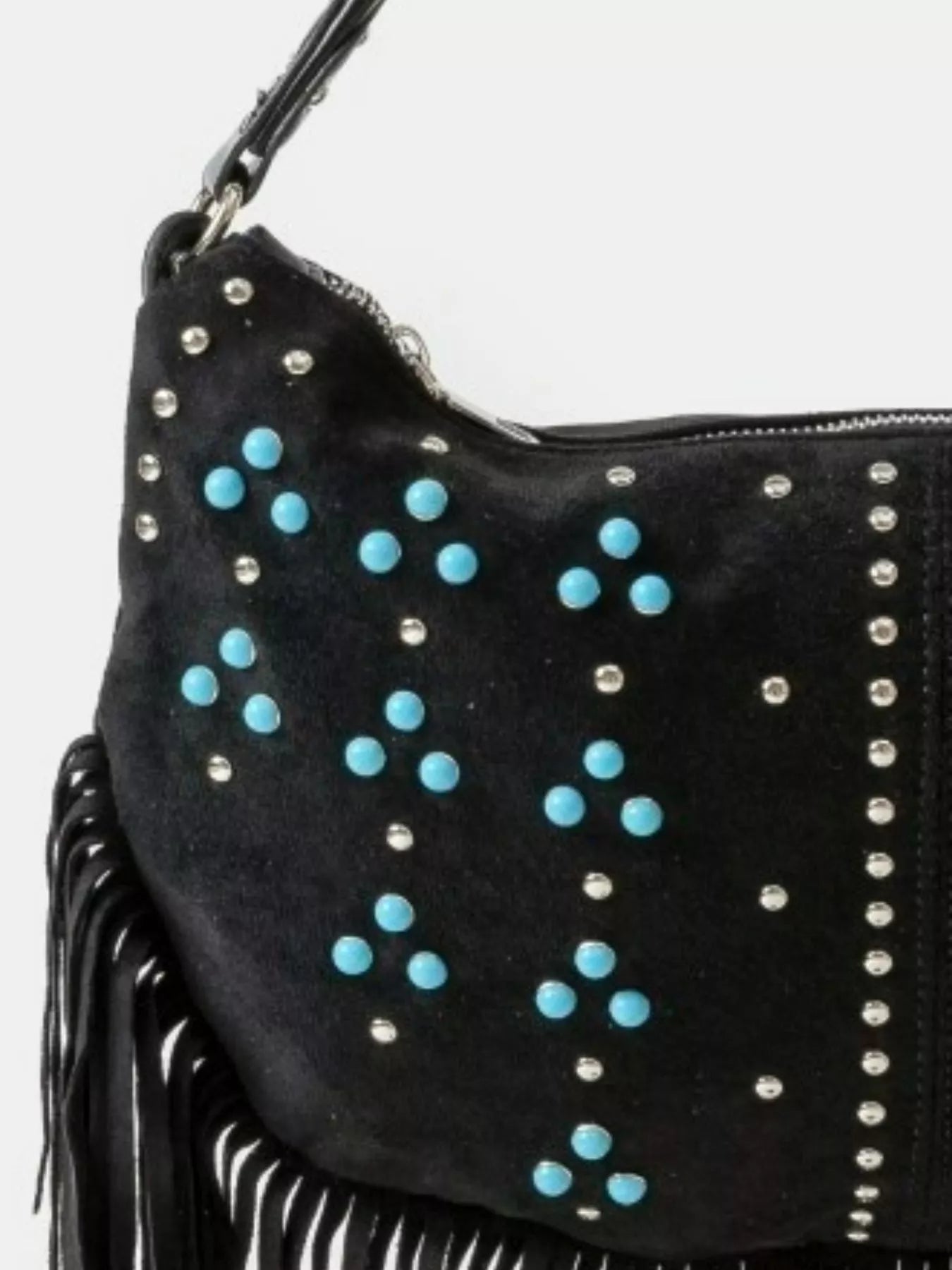Fame Accessories Hobo Shoulder Bag Studded Pattern Multi Fringe 3dee184d-d2f1-4684-924c-c9dcb62a241b-Max-Origin Trendsi