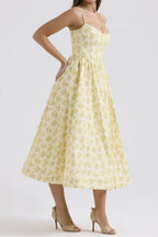 Floral Midi Dress Spaghetti Strap Ruched Zipper High Waisted 3e1489fc-596a-4401-8892-a4ca722ebb2e-Max-Origin Trendsi