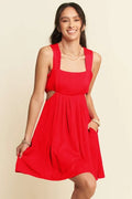 Davi & Dani Mini Dress Orange Washed Satin Cutout Skirt Wide Straps Orange 3e2dff13ae3343d1bb1d4d10bed8893b-Max-Origin Trendsi