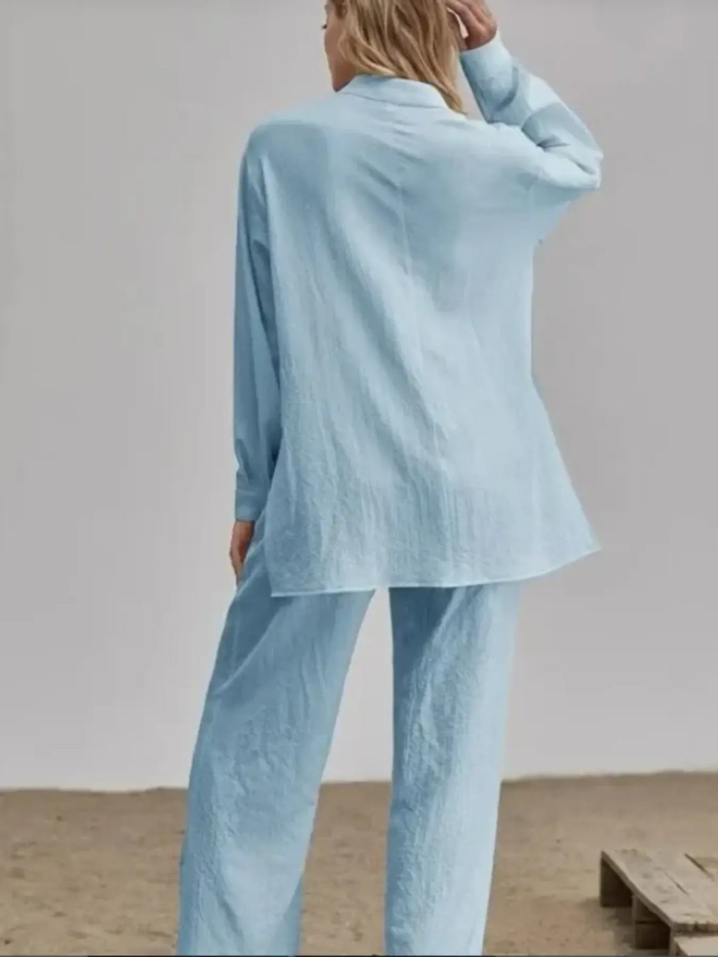 Women's Outfit Set Long Sleeve Shirt and Pants Set Pocketed Lightweight Two-piec 3e57b6163d3f434bac36e777d9d31df1-Max-Origin Trendsi