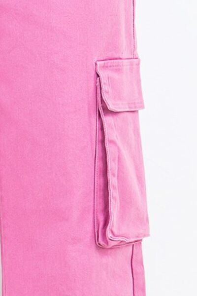 American Bazi Cargo Pants Pink Women's Drawstring Wide Leg S-3XL 3e7b6265-d14b-47e1-b2fa-c5c59d0527e1-Min Trendsi