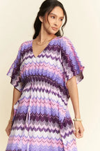 Davi & Dani Midi Dress Lilac Multi Color Wavy Tie Waist Flowy Sleeve 3e7fdd6f6b8c4d9cb516296af14119f4-Max-Origin Trendsi