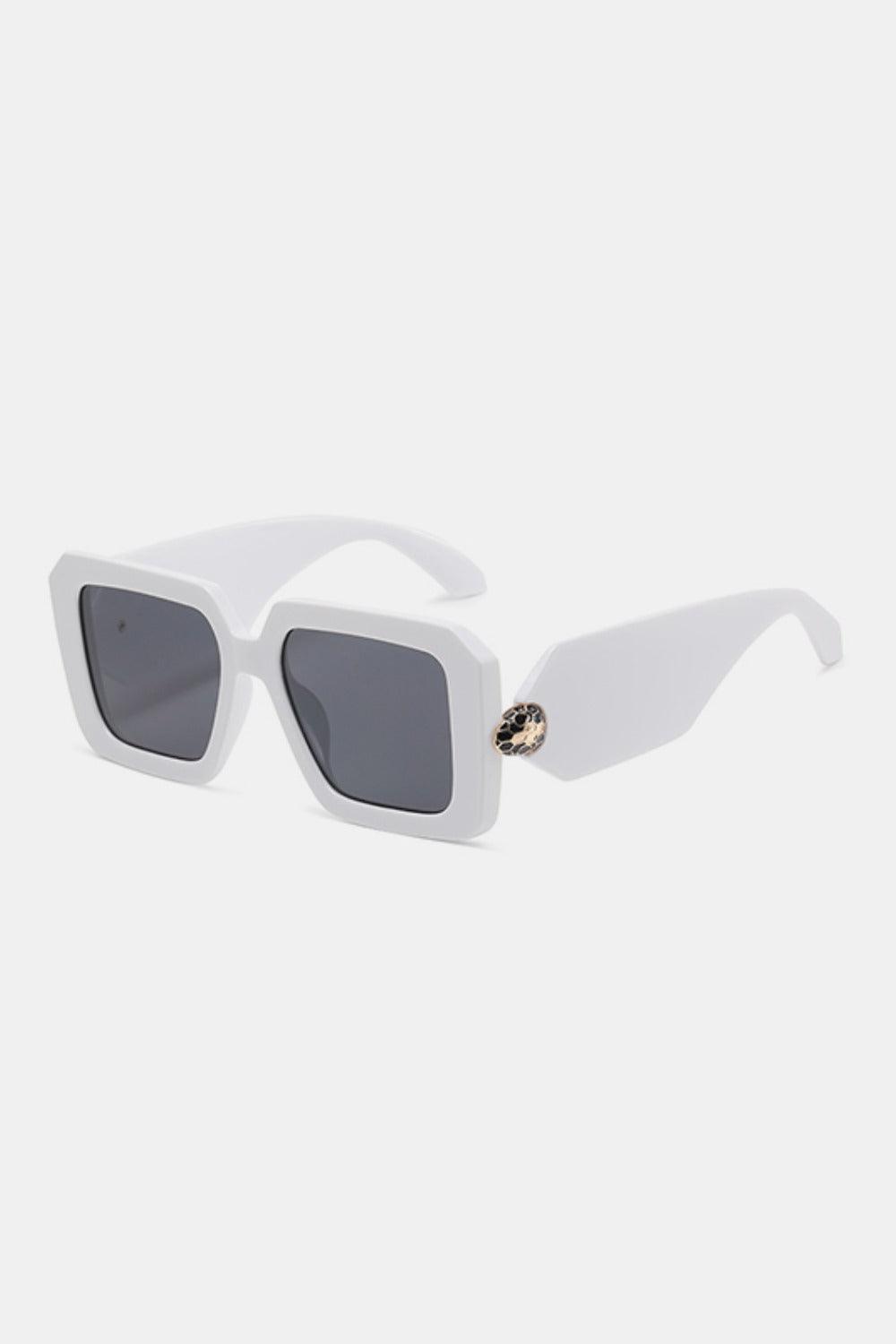 Leopard Sunglasses Polycarbonate Frame Square Eyewear