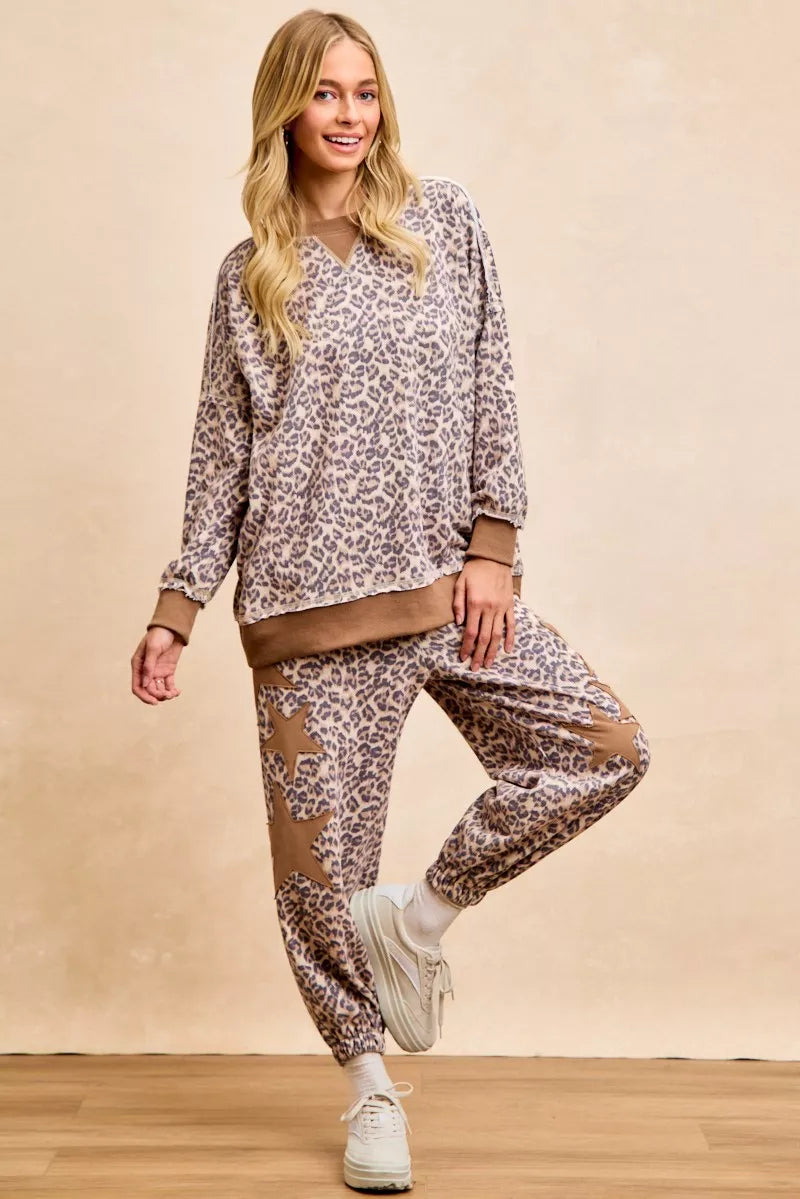 BiBi Leopard Printed French Terry Sweatshirt 3e9ebe1c21074cc5a576380c185c8a3c-Max-Origin Trendsi