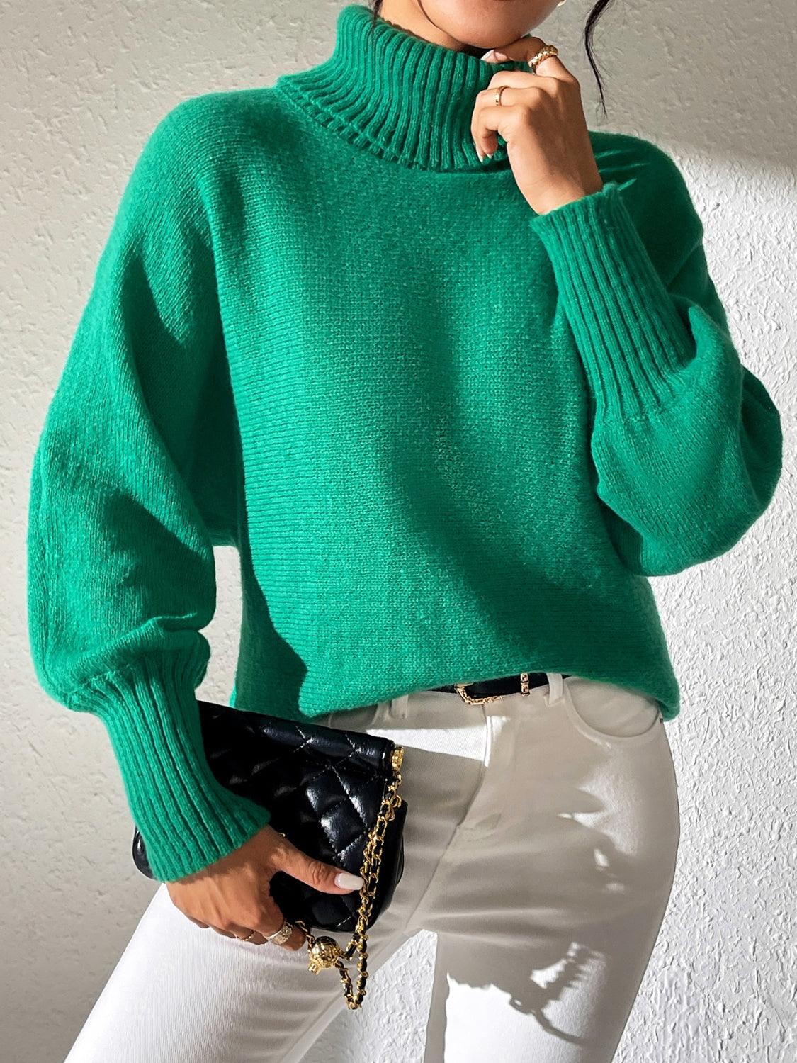 Turtleneck Sweater Long Sleeve Solid Soft Pullover 3ecbc442-f845-427f-9e82-c6850f2a49c3-Max Trendsi