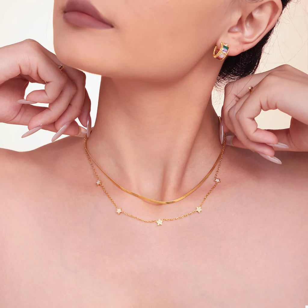 18K Gold-Plated Women's Necklace with Zircon Accents 2-Piece Jewelry 3ed3ba12-9d1c-4693-8133-0c3ab2f9b512-Max-Origin Trendsi