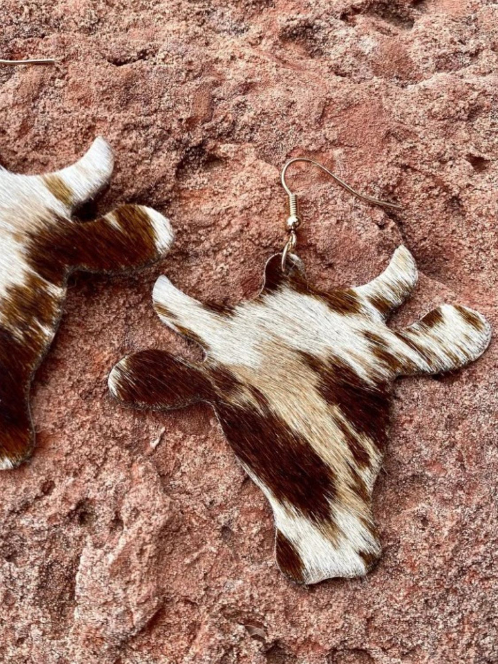 Dangle Earrings PU Leather Bull Head Shape Brown Women Fashion Jewelry 3f2271eb-25d6-4b91-b08e-094575704181-Max Trendsi