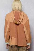 POL Womens Hooded Jacket Burnt Brown with Star Patch Pattern Outwear 3f23cfbd-e594-46b6-a0c7-d68b18872869-Max-Origin Trendsi