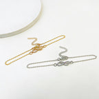 Infinity Knot Charm Bracelet in 18K Gold-Plated and 925 Sterling Silver