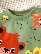 Children's Outfit Set Cartoon Animal Print Sweatshirt & Jeans 2 Pcs 3f9f0b5c21c2481586b3b3bdf25ab22a-Max-Origin Trendsi