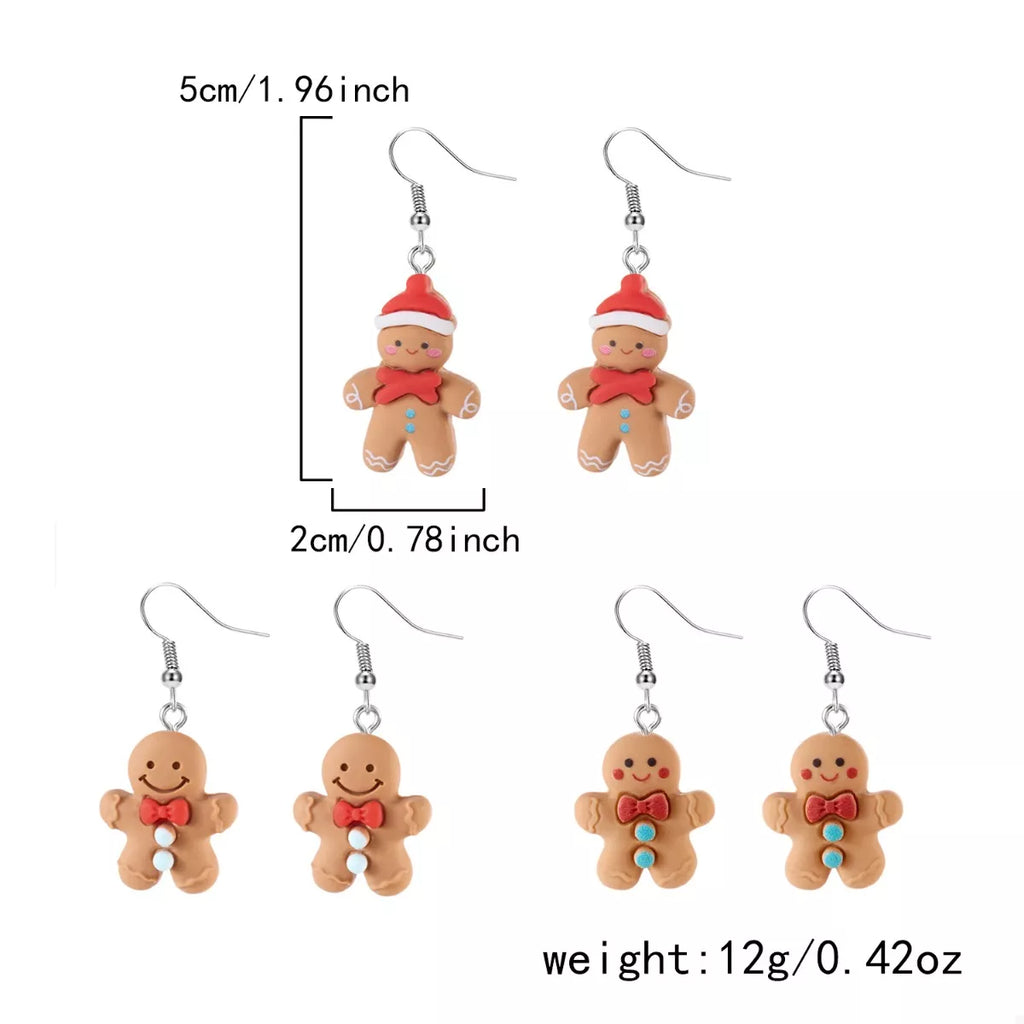3 Piece Christmas Drop Earrings Gingerbread Man Alloy Resin Jewelery 3fc7743a-1333-48bd-9fc1-ef15712c73ed-Max-Origin Trendsi