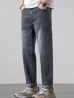 Men's Jeans Straight Leg Blue Gary Wash Denim Pants 3ff57846-dfdc-4c8b-882c-2d1458053e1a-Max-Origin Trendsi